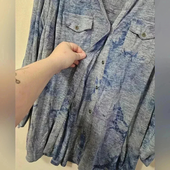 Oneworld womens button up long sleeve top! - Picture 4 of 7